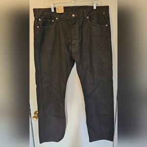 Levi’s 505 Regular Fit Straight Denim Black 100% Cotton Jeans Mens Sz 40X30 NWT